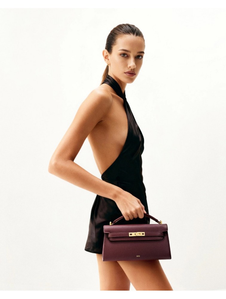 JW PEI Noor Top Handle Bag - Deep Burgundy Μπορντώ Τσάντα Χειρός