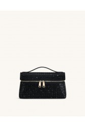 JW PEI Thea Artificial Crystal Top Handle Bag - Black Μαύρη Τσάντα Χειρός με Κρύσταλλα