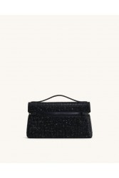 JW PEI Thea Artificial Crystal Top Handle Bag - Black Μαύρη Τσάντα Χειρός με Κρύσταλλα