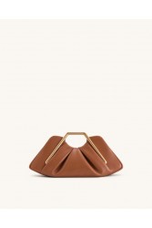 JW PEI  Lila Metal Frame Clutch - Brown Καφέ Τσάντα Χειρός με Μεταλλικά Στοιχεία