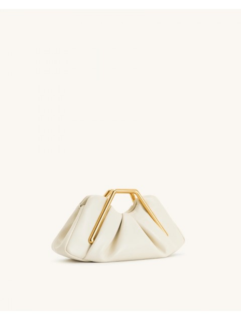 JW PEI  Lila Metal Frame Clutch - Ivory Εκρού Τσάντα Χειρός με Μεταλλικά Στοιχεία