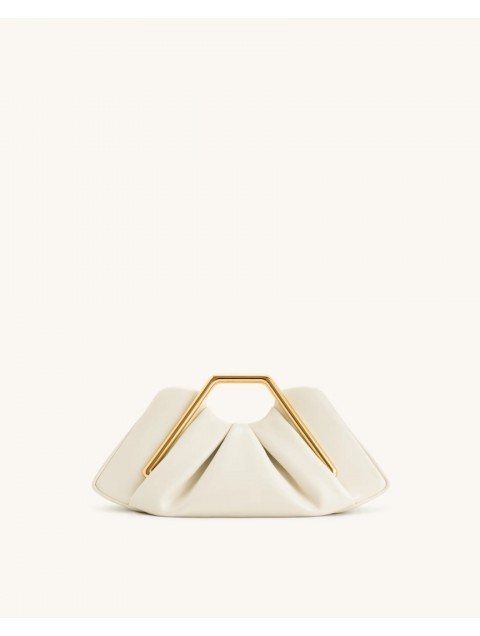 JW PEI  Lila Metal Frame Clutch - Ivory Εκρού Τσάντα Χειρός με Μεταλλικά Στοιχεία