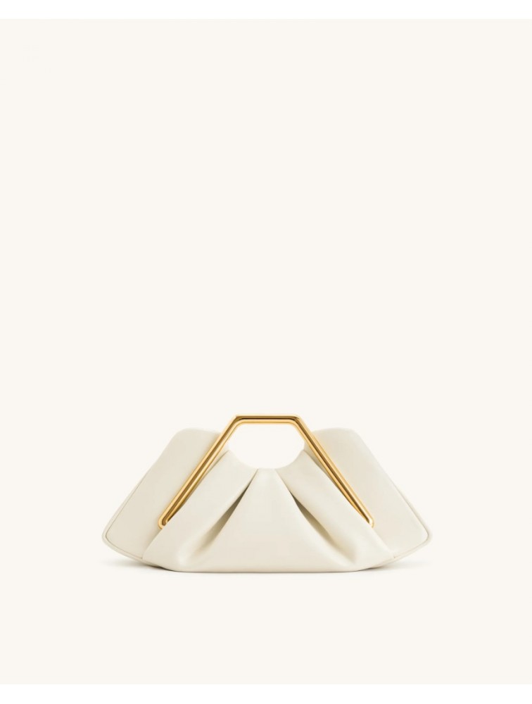 JW PEI  Lila Metal Frame Clutch - Ivory Εκρού Τσάντα Χειρός με Μεταλλικά Στοιχεία