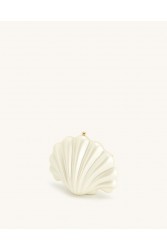 JW PEI Maisie Shell Clutch - Ivory Εκρού Κλατς σε Σχήμα Κοχυλιού