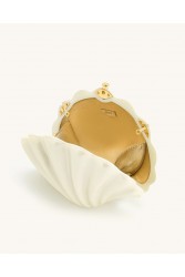 JW PEI Maisie Shell Clutch - Ivory Εκρού Κλατς σε Σχήμα Κοχυλιού