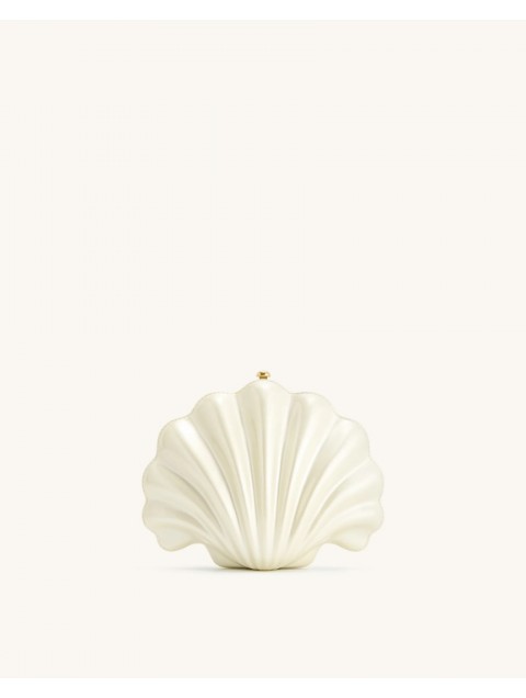JW PEI Maisie Shell Clutch - Ivory Εκρού Κλατς σε Σχήμα Κοχυλιού