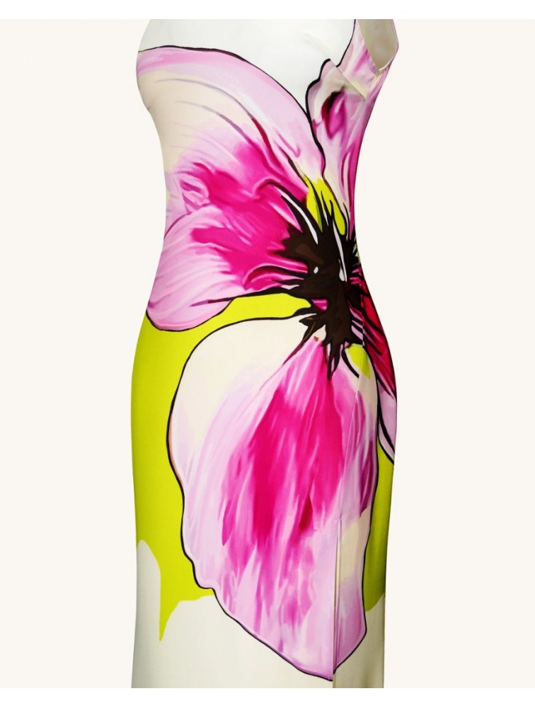 JW PEI Olivia Floral Halter Gown - Multicolor Φλοράλ Μάξι Φόρεμα