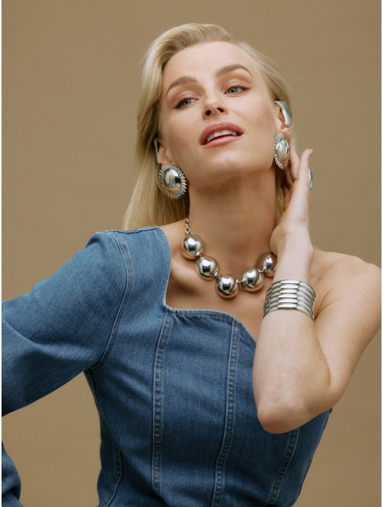 KALEIDO LENNON BRACELET(SILVER) Ασημένια βραχιόλα απ΄ό επάργυρο ορείχαλκο