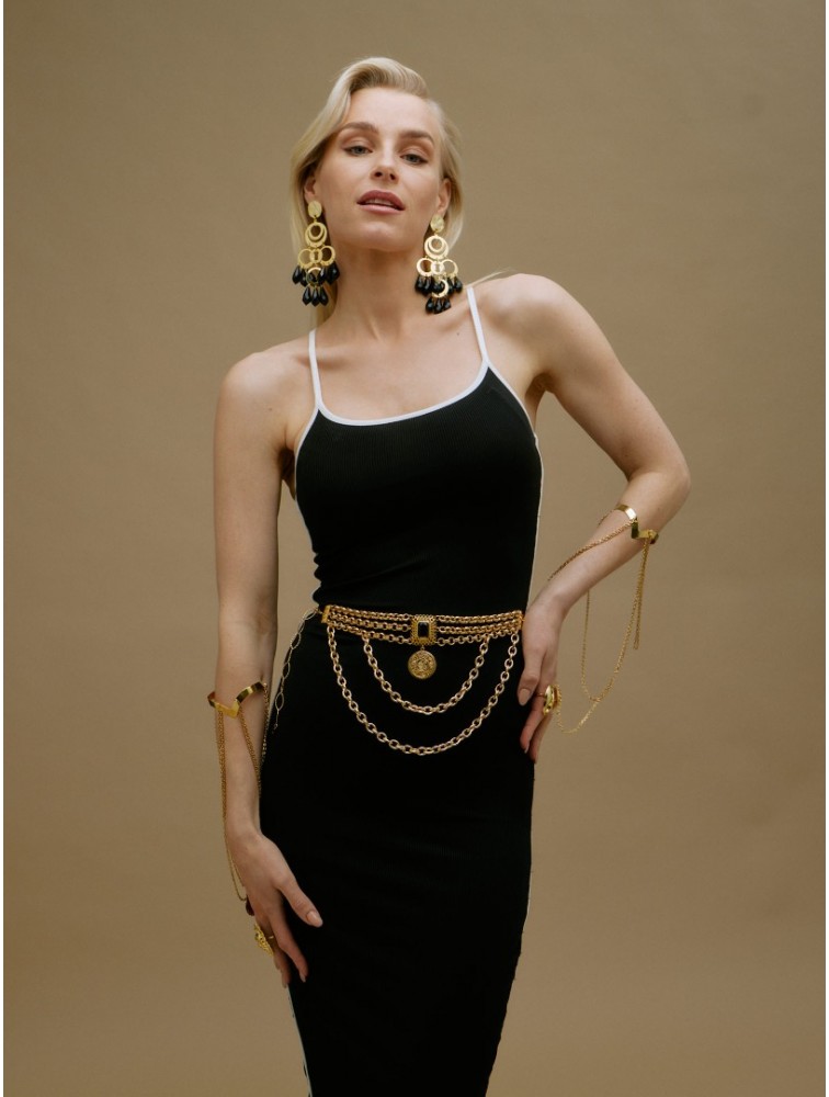 KALEIDO FRANCESCA BELT/NECKLACE Χρυσή Ζώνη/ Κολιέ από ορείχαλκο επιχρυσωμένο 24 καρατίων