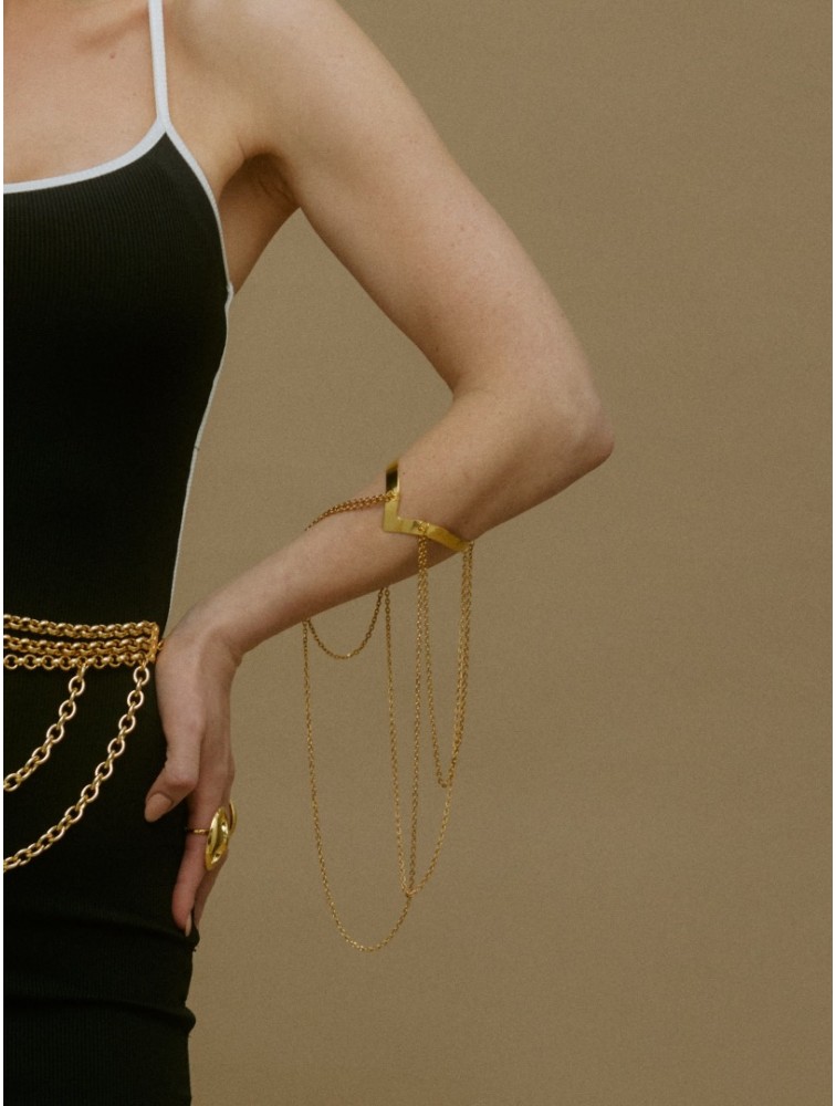 KALEIDO FRANCESCA BELT/NECKLACE Χρυσή Ζώνη/ Κολιέ από ορείχαλκο επιχρυσωμένο 24 καρατίων