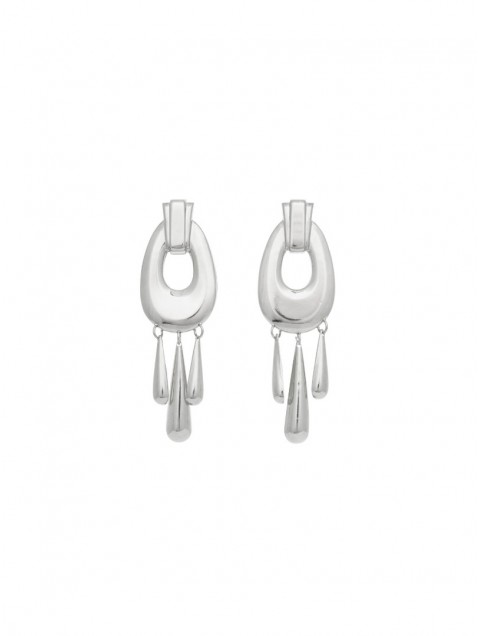 KALEIDO MELROSE EARRINGS (SILVER) Ασημένια σκουλαρίκια από ορείχαλκο επαργυρωμένα