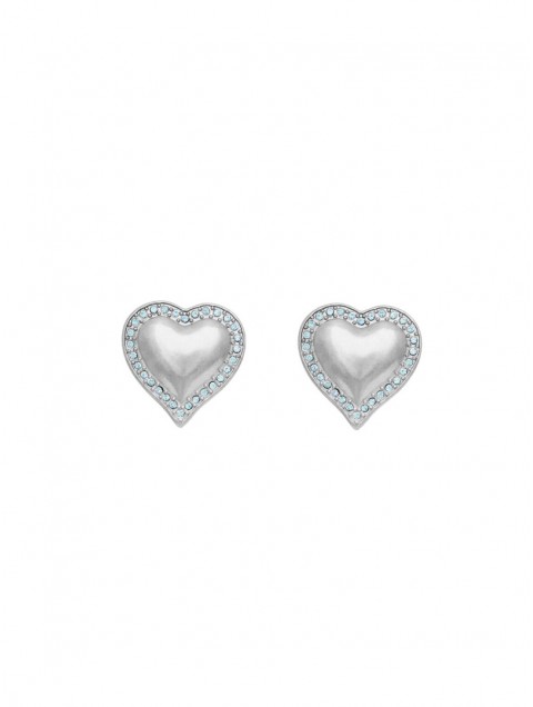 KALEIDO ALLEGRA CLIPS(SILVER/BLUE) Ασημένια σκουλαρίκια από μασίφ ορείχαλκο 