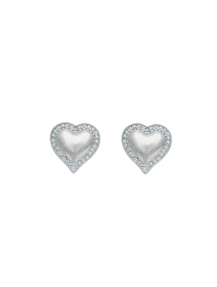 KALEIDO ALLEGRA CLIPS(SILVER/BLUE) Ασημένια σκουλαρίκια από μασίφ ορείχαλκο