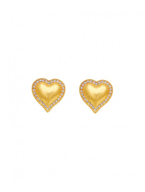 KALEIDO ALLEGRA CLIPS (GOLD/CRYSTAL) Χρυσά σκουλαρίκια από μασίφ ορείχαλκο 