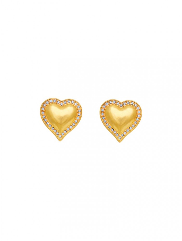 KALEIDO ALLEGRA CLIPS (GOLD/CRYSTAL) Χρυσά σκουλαρίκια από μασίφ ορείχαλκο