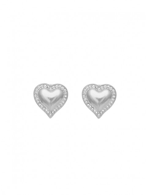 KALEIDO ALLEGRA CLIPS(SILVER/CRYSTAL) Ασημένια σκουλαρίκια από μασίφ ορείχαλκο 