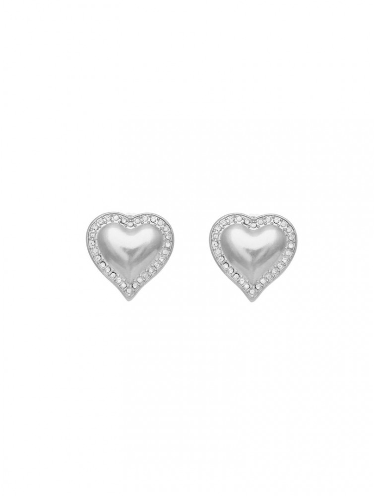 KALEIDO ALLEGRA CLIPS(SILVER/CRYSTAL) Ασημένια σκουλαρίκια από μασίφ ορείχαλκο