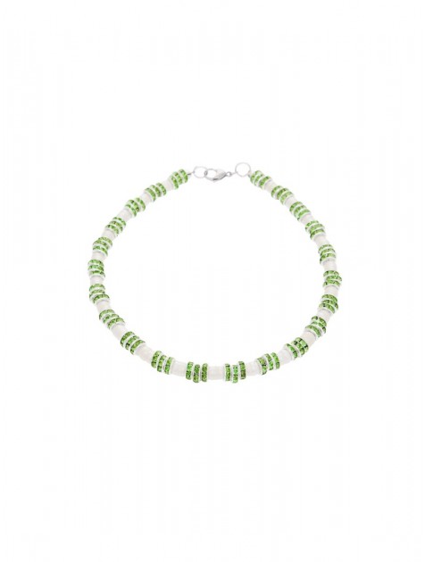 KALEIDO PALMA NECKLACE(GREEN) Πράσινο Κολιέ με μαργαριτάρια γλυκού νερού