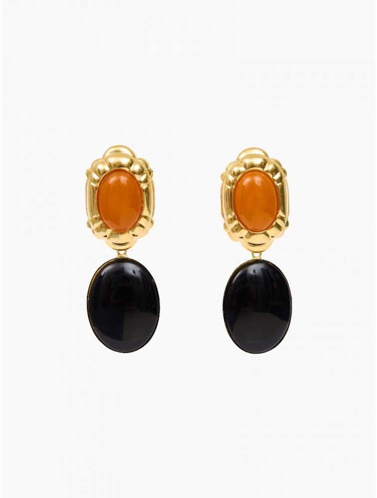 KALEIDO PATRIZIA Earrings Σκουλαρίκια από ορείχαλκο επιχρυσωμένο 24 καρατίων