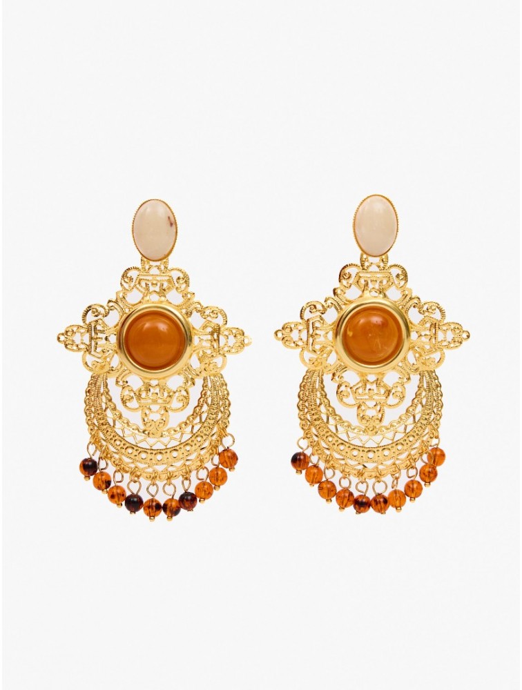 KALEIDO NOA Earrings Σκουλαρίκια από ορείχαλκο επιχρυσωμένο 24 καρατίων