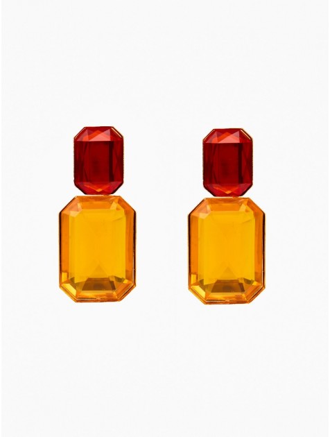 KALEIDO ALORA Earrings Σκουλαρίκια από ορείχαλκο επιχρυσωμένο 24 καρατίων