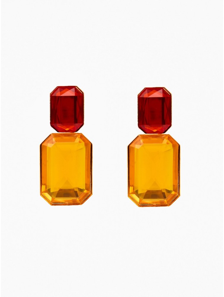 KALEIDO ALORA Earrings Σκουλαρίκια από ορείχαλκο επιχρυσωμένο 24 καρατίων