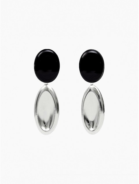 KALEIDO NOIRE Earrings Silver-plated brass earrings