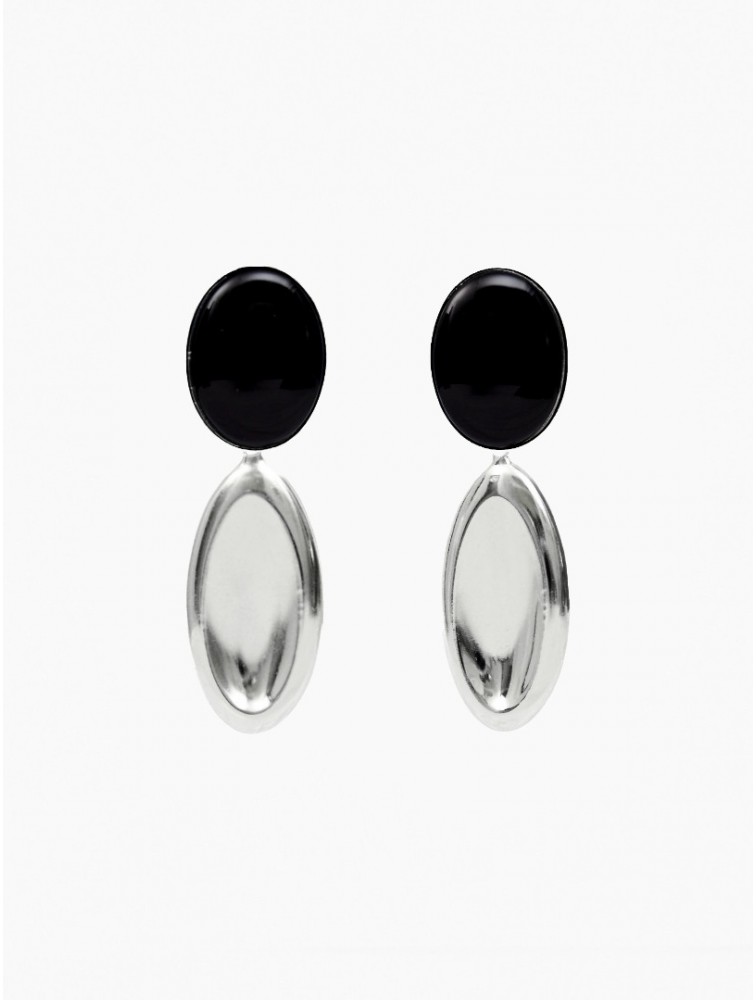 KALEIDO NOIRE Earrings Σκουλαρίκια από ορείχαλκο επαργυρωμένα