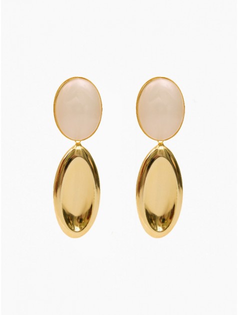 KALEIDO VANILLA Earrings Σκουλαρίκια από ορείχαλκο επιχρυσωμένο 24 καρατίων