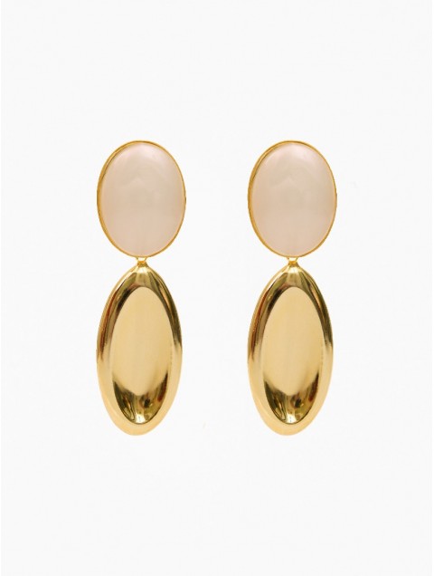 KALEIDO VANILLA Earrings 24 carat gold plated brass earrings