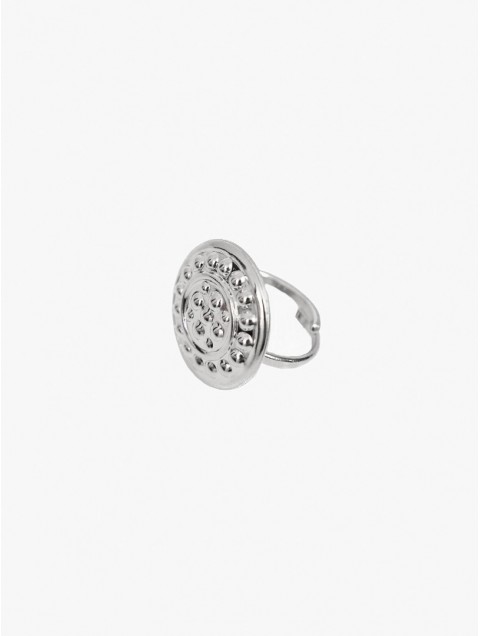 KALEIDO HELIOS Ring Silver Silver-plated adjustable brass ring