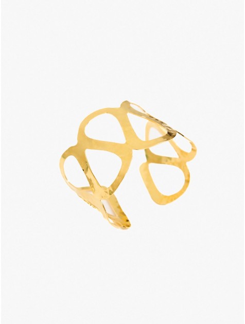 KALEIDO OLATU Bracelet Gold Βραχιόλι από σφυρήλατο ορείχαλκο επιχρυσωμένο 24 καρατίων