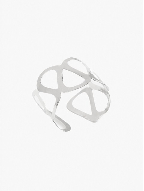 KALEIDO OLATU Bracelet Silver Silver-plated bracelet made of hammered brass