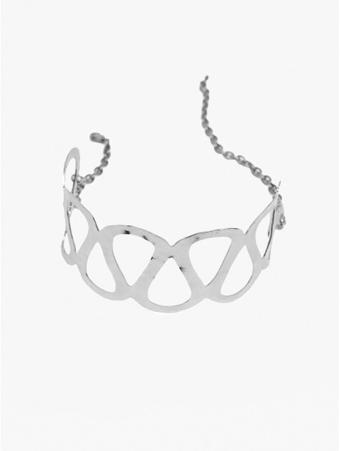 KALEIDO ECHO CHOKER Silver Silver Choker made of Silver-plated forged brass