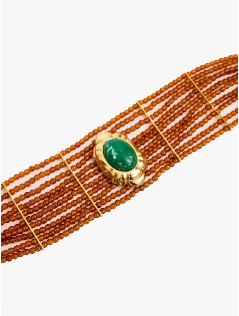 KALEIDO ACACIA Necklace Κολιέ Τσόκερ με χάντρες Tortoise