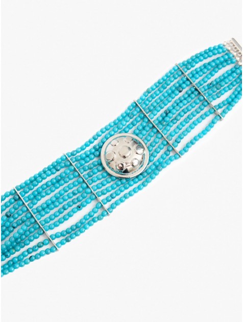 KALEIDO MARA CHOKER Τσόκερ με τυρκουάζ χάντρες