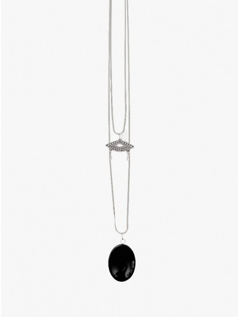 KALEIDO PILAR Necklace Κολιέ με αλυσίδες από ανοξείδωτο ατσάλι 2 σε 1