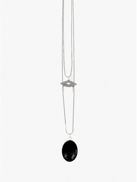 KALEIDO PILAR Necklace 2 in 1 stainless steel chain necklace