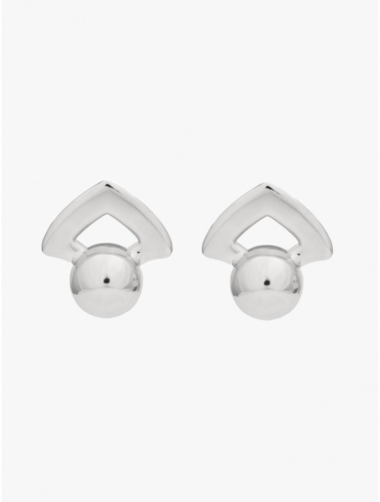 KALEIDO IVY Earrings Silver Σκουλαρίκια από ορείχαλκο επαργυρωμένα