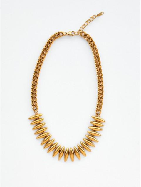 KALEIDO MIRA Necklace Gold Κολιέ Από Ανοξείδωτο Ατσάλι Επιχρυσωμένο Με 24 Καράτια