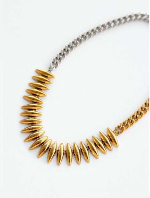 KALEIDO MIRA Necklace Gold Κολιέ Από Ανοξείδωτο Ατσάλι Επιχρυσωμένο Με 24 Καράτια