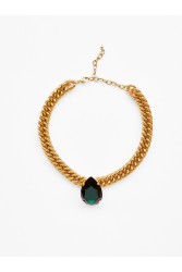 KALEIDO Twinkle Necklace Emerald Επιχρυσωμένο Κολιέ από Ανοξείδωτο Ατσάλι