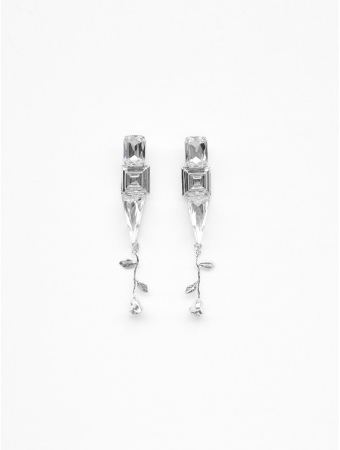 KALEIDO Aelia Earrings Επάργυρα Σκουλαρίκια με Κρύσταλλα