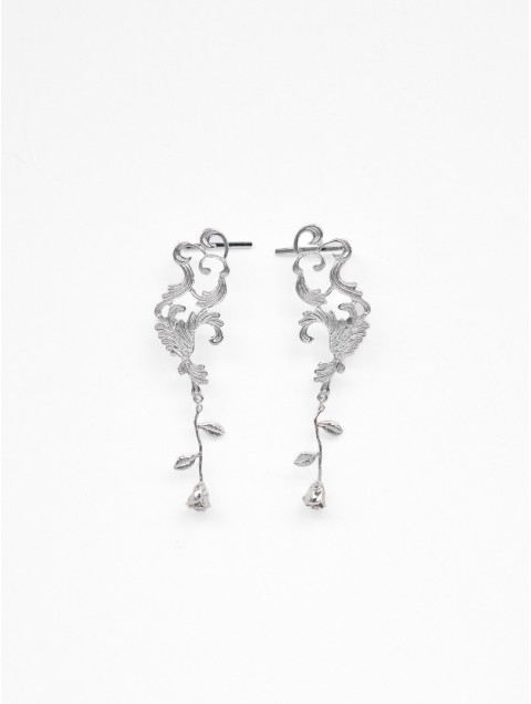 KALEIDO Calla Lilly Earrings Επάργυρα Σκουλαρίκια από Ορείχαλκο 