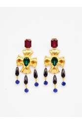 KALEIDO Veronique Earrings Χρυσά Σκουλαρίκια από Ορείχαλκο