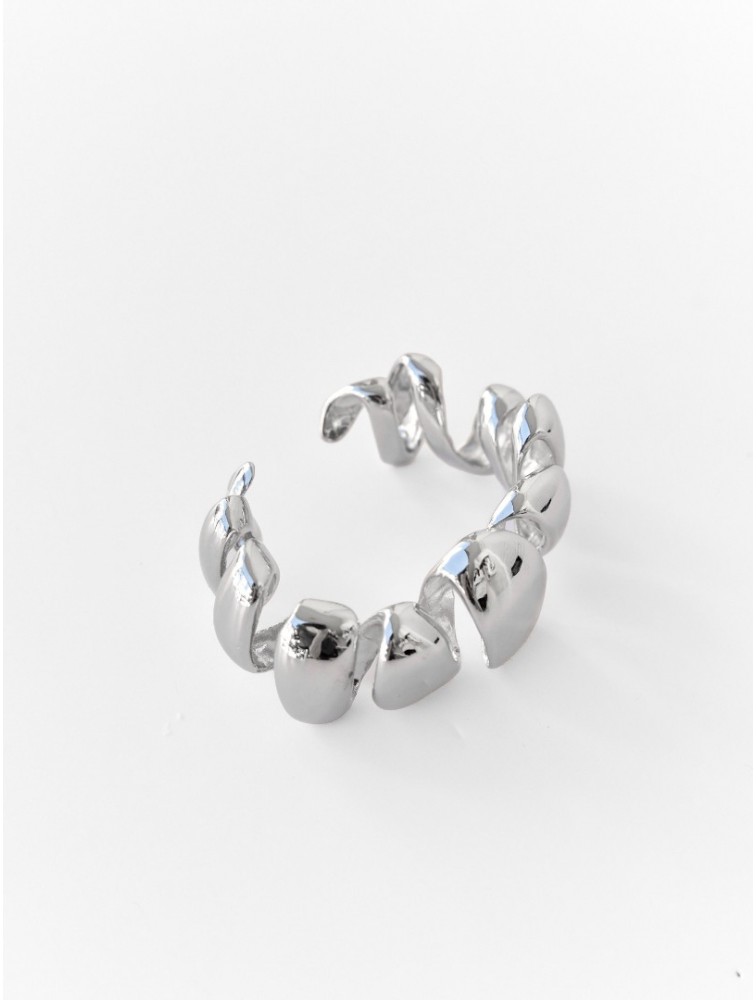 KALEIDO Ribbon Bracelet Silver Επάργυρο Βραχιόλι από Ορείχαλκο
