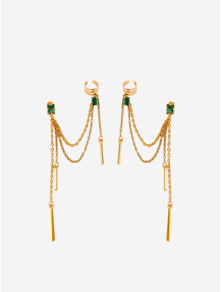 KALEIDO Eris Earrings Χρυσά Σκουλαρίκια από Ανοξείδωτο Ατσάλι