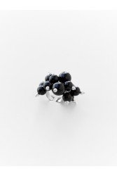 KALEIDO Black Orbit Ring Μαύρο Δαχτυλίδι από Επάργυρο Ορείχαλκο