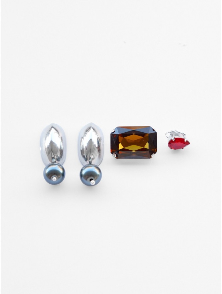 KALEIDO Prisma Earrings Ασημένια Σκουλαρίκια από Ορείχαλκο