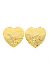 KALEIDO AGAPE Earrings Χρυσά Σκουλαρίκια από ορείχαλκο 24 καρατίων